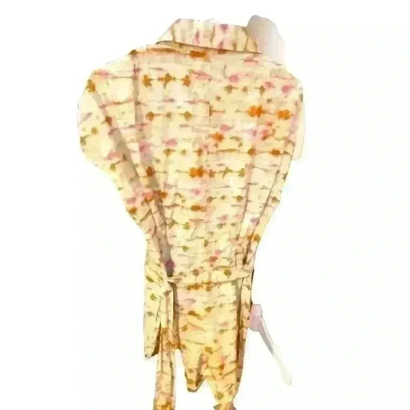 BLANK NYC Relaxed Fit Luxury Romper Size S Linen Cotton Blend Tan Pink tye dye - Picture 7 of 8